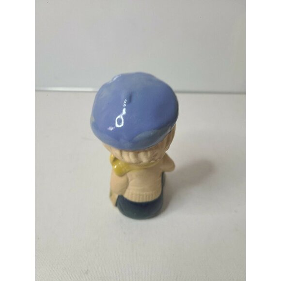 VINTAGE 70's Japan Stoneware Boy And His Dog Statue Figurine Display Decoration - Picture 6 of 10